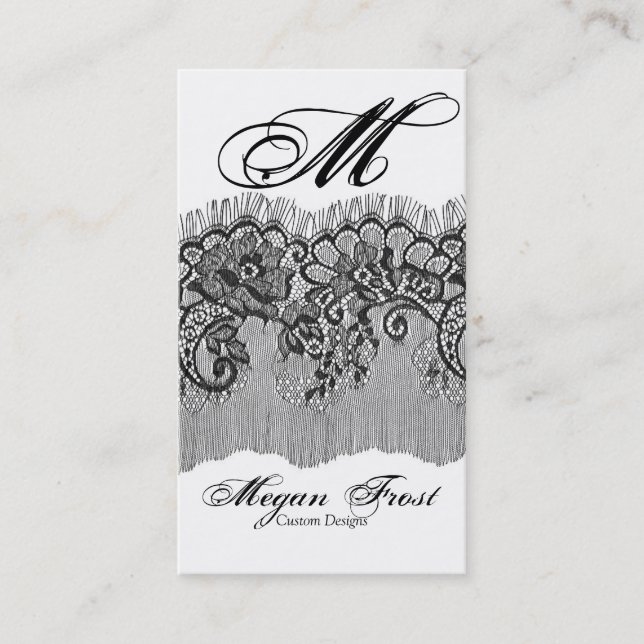laced customize your monogram business card (Front)