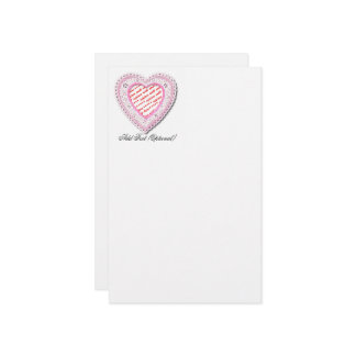 Laced Heart Shaped Photo Frame Stationery