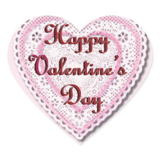 Laced Heart Valentine's Day Heart Sticker