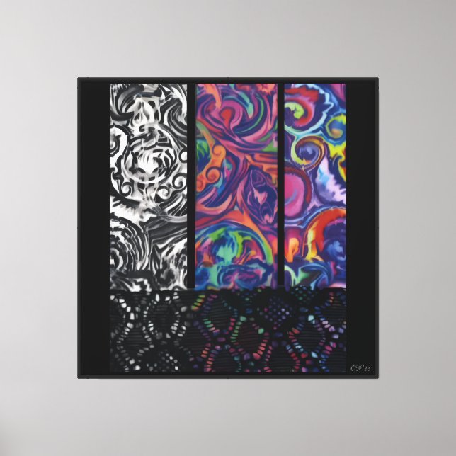 Laced in Fabrics Abstract Canvas Print (Front)