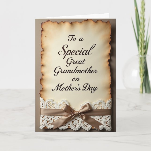 Laced Mothers Day Message Card (Front)