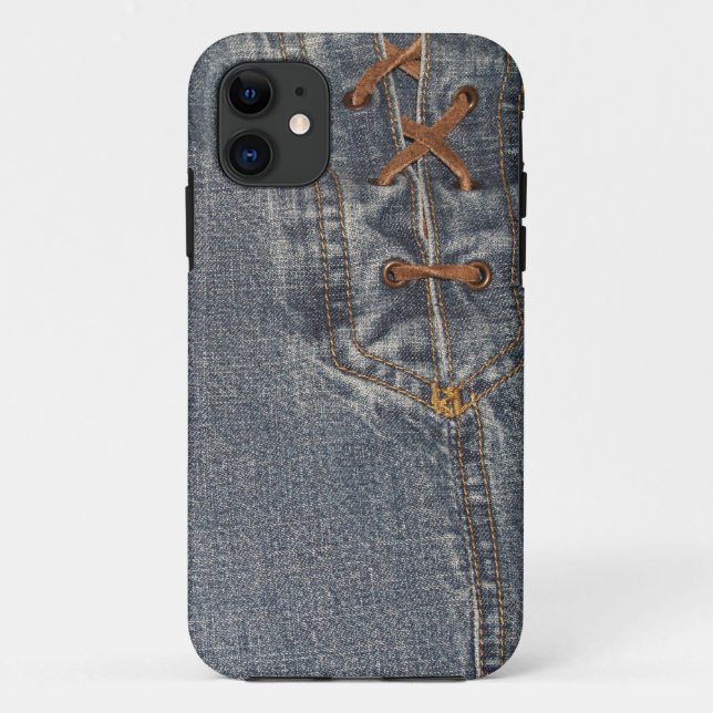Laced Up Denim iPhone 5 Custom Case-Mate ID Case (Back)