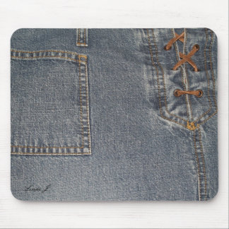 Laced Up Denim Mousepad