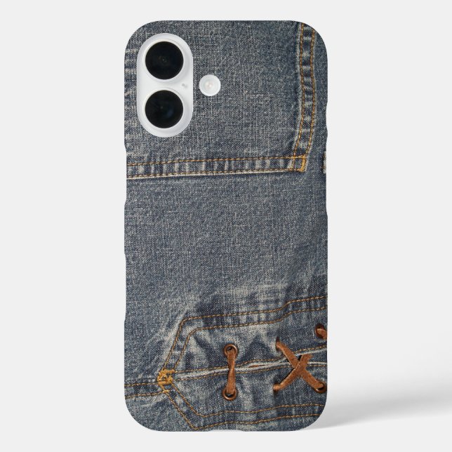Laced Up Denim Phone Case (Back)