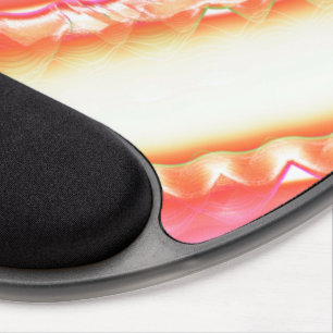 Lacelike on wide stripes in silky pink to beige gel mouse pad