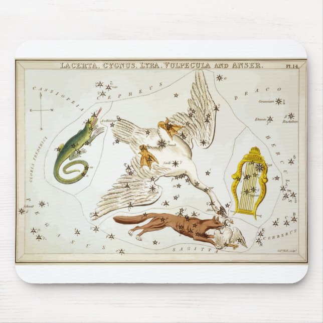Lacerta - Constellation - Horoscope - Zodiac Mouse Pad (Front)