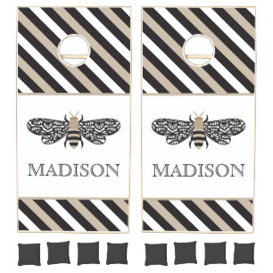 Lacewing Bee Personalized Cornhole Set