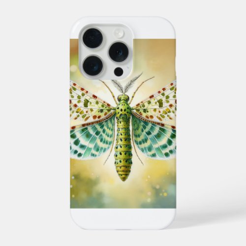 Lacewing in Nature IREF668 _ Watercolor iPhone 15 Pro Case