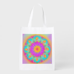 Lacey Daisy by pwrflwr Grocery Bag