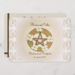 Lacey Dogwood Pentacle Handfasting Invitation