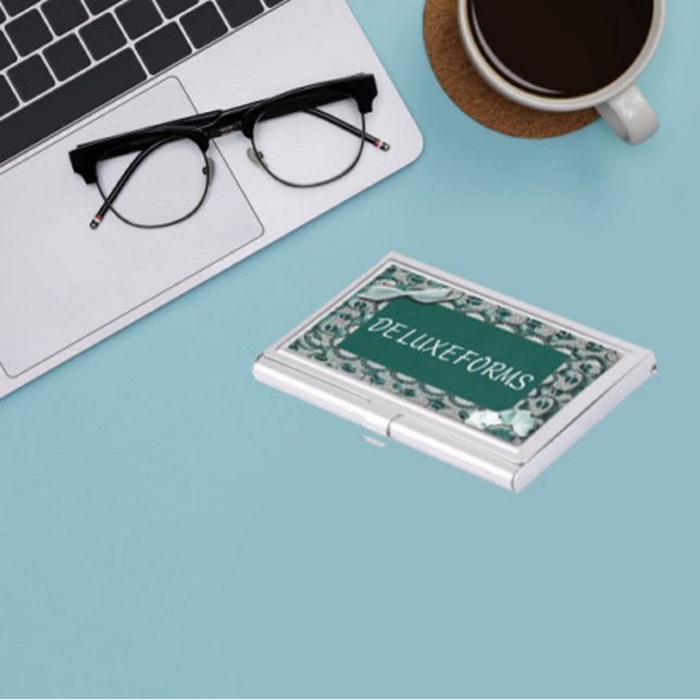 Lacey Steel Teal Business Card Case (Creator Uploaded)