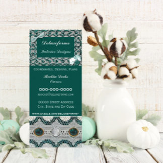 Lacey Steel Teal Rack Card