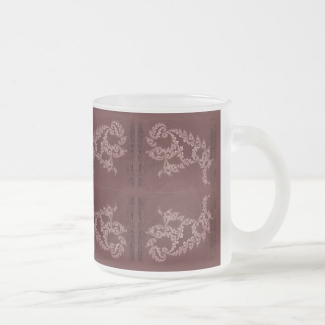 Lacey Swimmer - Ruby Frosted Glass Coffee Mug (Right)