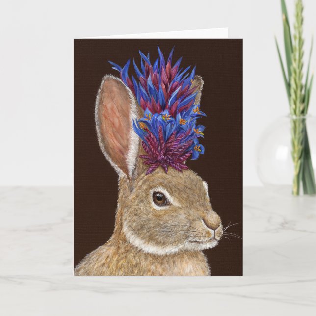 Lacey the desert cottontail greeting card (Front)
