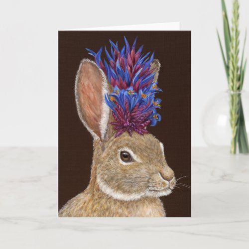 Lacey the desert cottontail greeting card