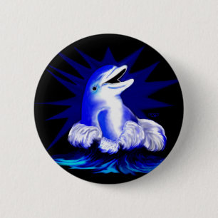 Lachender Delfin Pinback Button