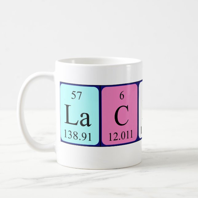 Lachlan periodic table name mug (Left)