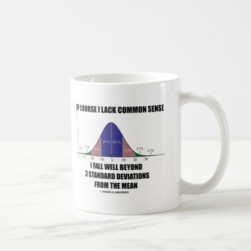 Lack Common Sense Fall Well Beyond 3 Std Devs Coffee Mug