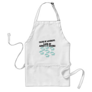 Lack of Adhesive Ducks Humor Adult Apron