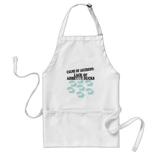 Lack of Adhesive Ducks Humor Adult Apron