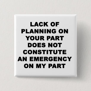 Lack of Planning Button