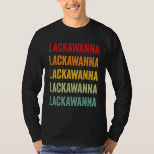 Lackawanna County Pennsylvania Rainbow Text Design T-Shirt