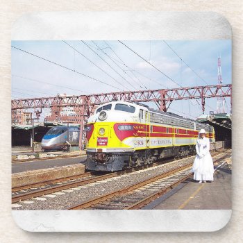 Lackawanna Railroad And  A Phoebe Snow Beverage Coaster by stanrail at Zazzle