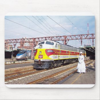 Lackawanna Railroad And Miss Phoebe Snow Mouse Pad by stanrail at Zazzle
