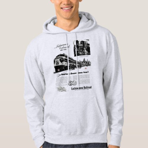 Lackawanna Railroad Centennial 1951  Hoodie