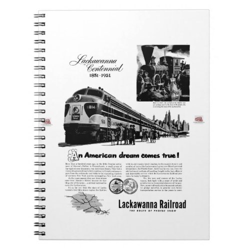 Lackawanna Railroad Centennial 1951 Notebook