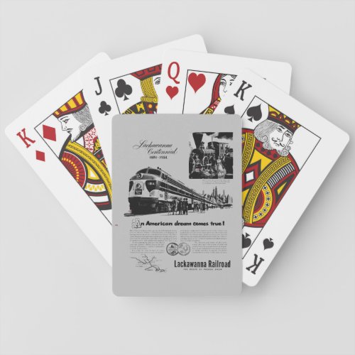 Lackawanna Railroad Centennial 1951   Poker Cards
