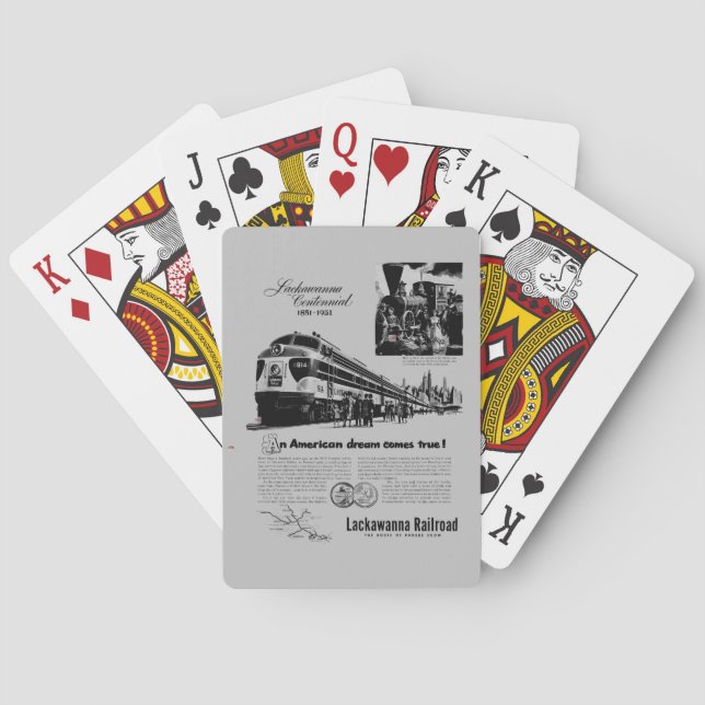 Lackawanna Railroad Centennial 1951   Poker Cards (Back)