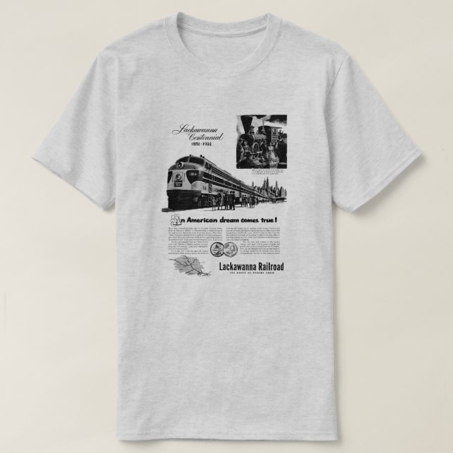 Lackawanna Railroad Centennial 1951 T-Shirt (Design Front)