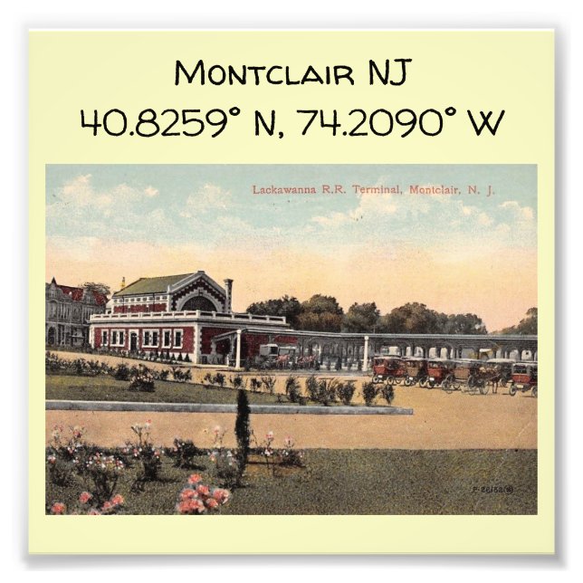 Lackawanna RR Station, Montclair NJ Vintage Photo Print (Front)