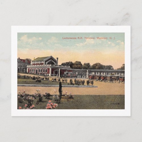 Lackawanna RR Station Montclair NJ Vintage Postcard