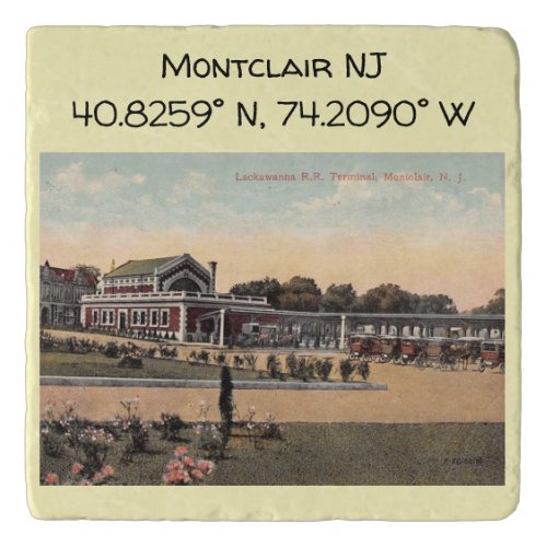 Lackawanna RR Station Montclair NJ Vintage Trivet