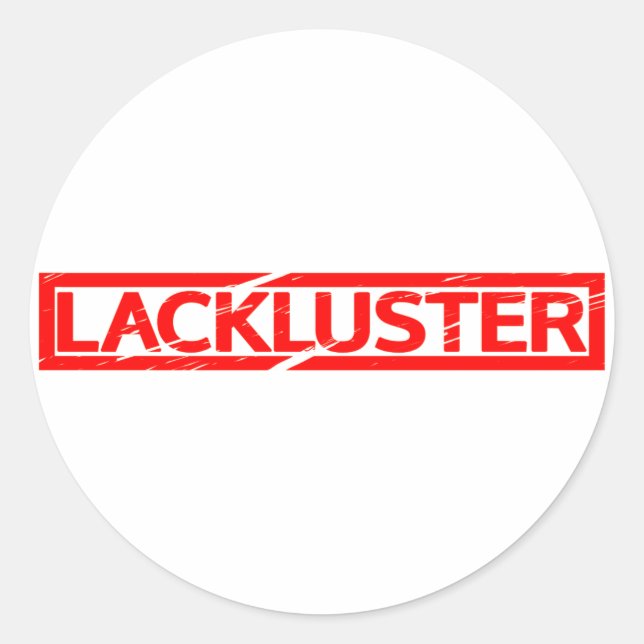 Lackluster Stamp Classic Round Sticker (Front)