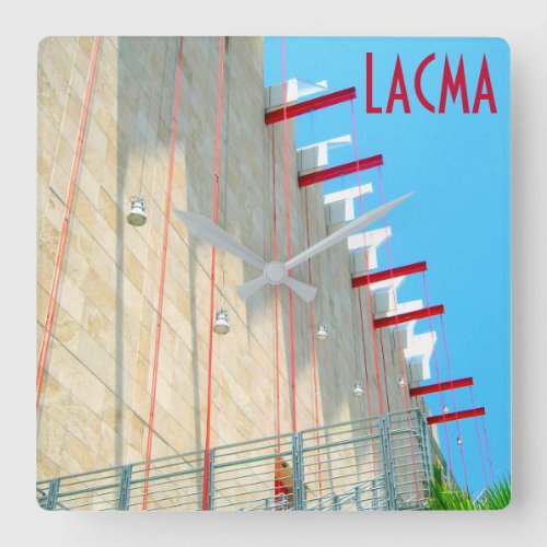 LACMA Los Angeles Museum Modern Art Photograph Squ Square Wall Clock