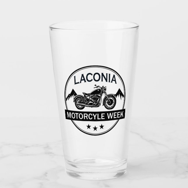 Laconia Motorcycle Week Motorbike Glass (Front)