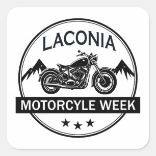 Laconia Motorcycle Week Motorbike Square Sticker