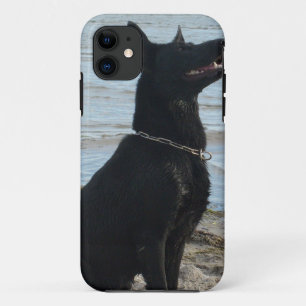 Lacquer Black German Shepherd iPhone 11 Case