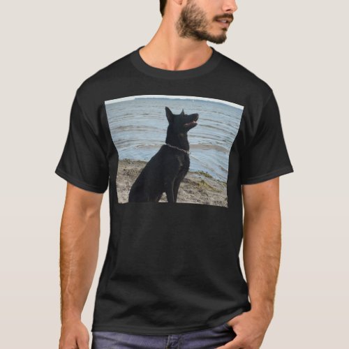 Lacquer Black German Shepherd T_Shirt