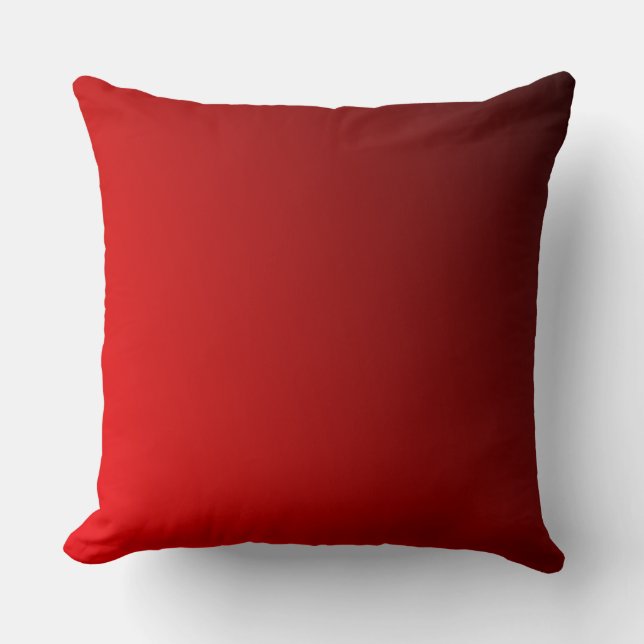 Lacquer Red Fade Home Decor Accents Throw Pillow (Front)