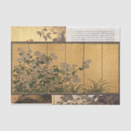 Lacquered Chrysanthemums Coromandel Screens Tissue Paper