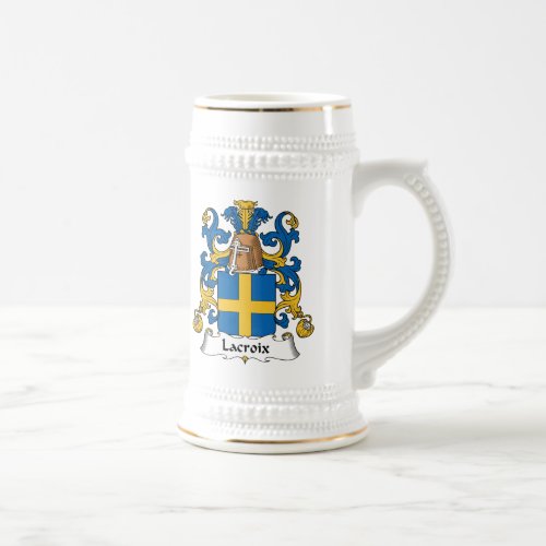 Lacroix Family Crest Beer Stein