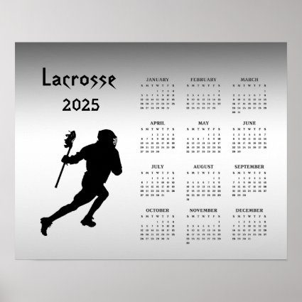 Lacrosse 2025  Calendar Poster