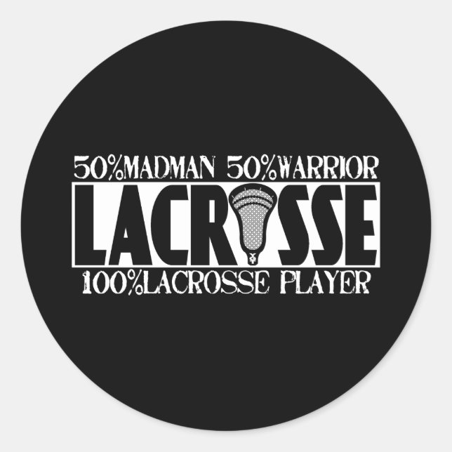 Lacrosse A 100Percent Sticker (Front)