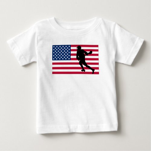 Lacrosse American Flag Baby T_Shirt