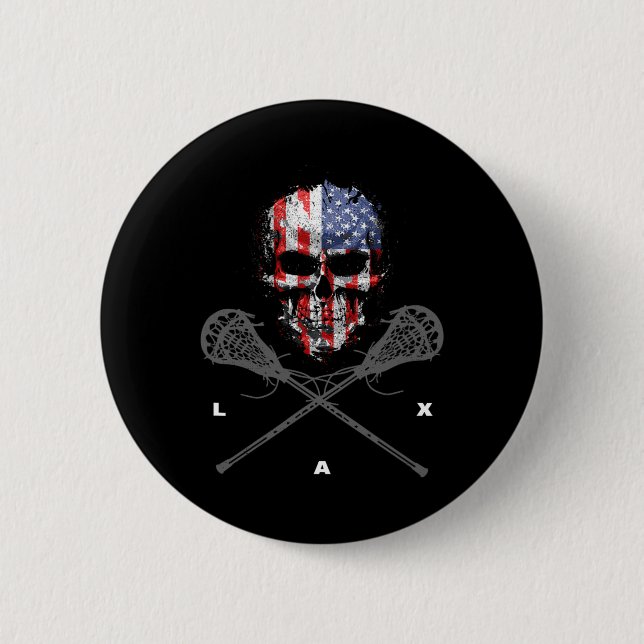 Lacrosse Apparel - Lacrosse 24  Button (Front)