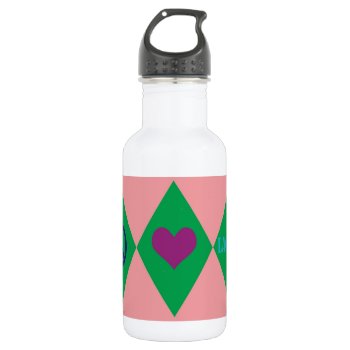 Lacrosse Argyle Water Bottle by PolkaDotTees at Zazzle